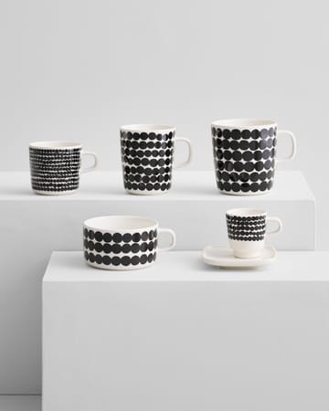 Räsymatto tea cup 25 cl - black-white - Marimekko