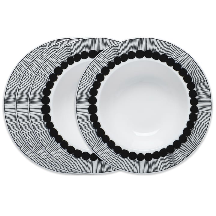 Siirtolapuutarha deep plate Ø 20 cm 4-pack black - undefined - Marimekko