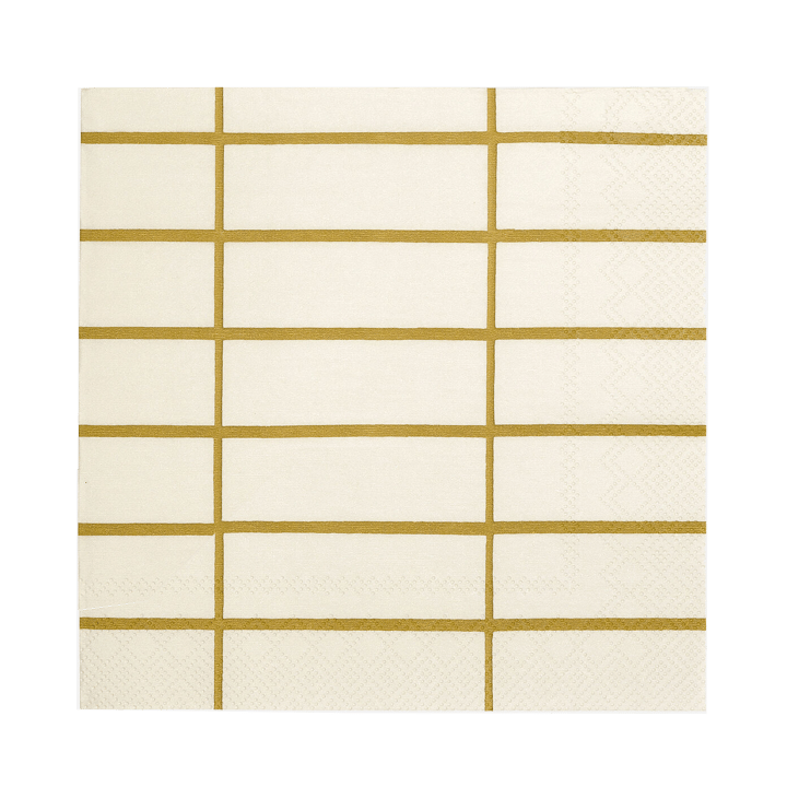 Tiiliskivi napkin 33x33 cm 20-pack - Linen-ochre - Marimekko