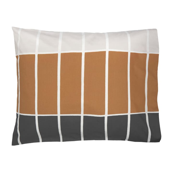 Tiiliskivi pillowcase 50x60 cm - Dark brown-beige-charcoal - Marimekko