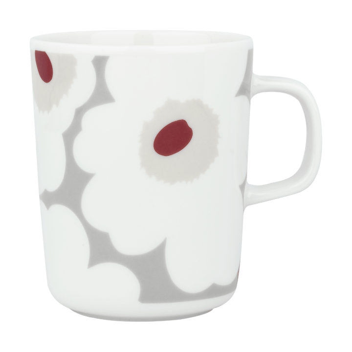 Unikko mug 25 cl - White-l. grey-red-yellow - Marimekko