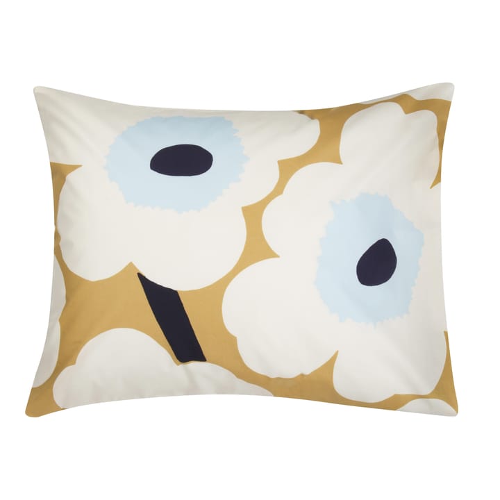 Unikko pillowcase 50x60 cm - beige-offwhite-blue - Marimekko