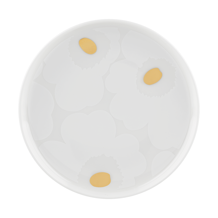 Unikko plate Ø13.5 cm - White-gold - Marimekko