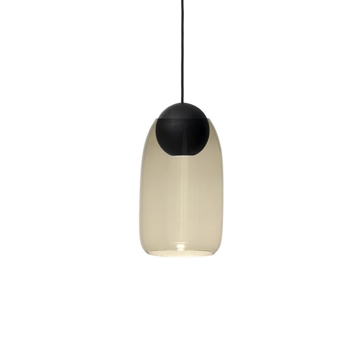 Liuku Ball pendant lamp - Smoked glass. black lacquered lind - Mater