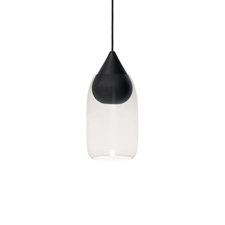 Liuku Drop pendant lamp - Transparent. black lacquered lind - Mater