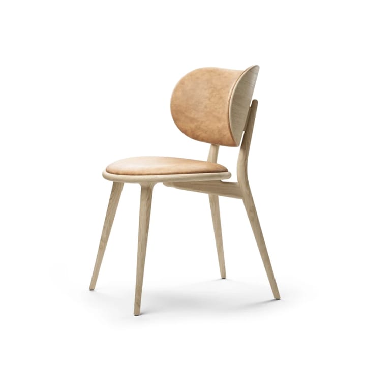 The Dining Chair chair - leather natural, matt varnished oak stand - Mater