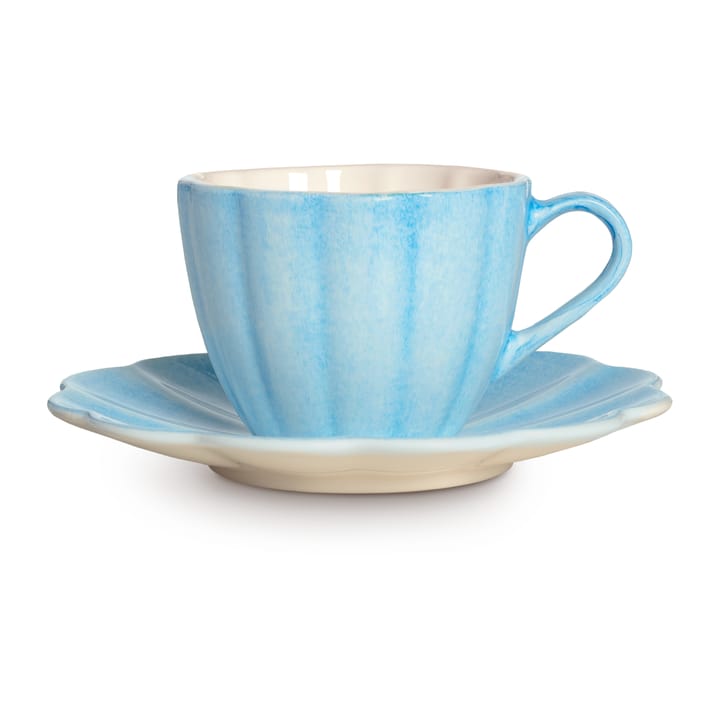 Oyster cup with saucer 25 cl - Turquoise - Mateus