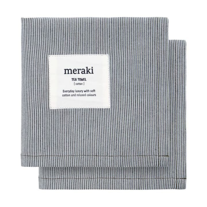 Verum kitchen towel 55x75 cm 2-pack - Light grey-armégreen - Meraki