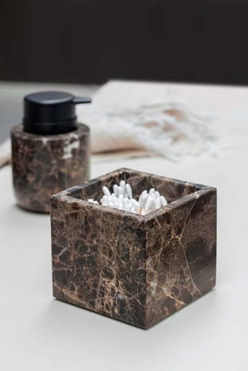 Marble cube 8.5x8.5 cm - Brown - Mette Ditmer