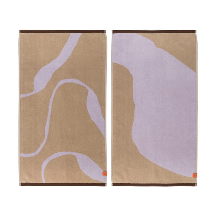 Nova Arte guest towel 40x55 cm 2-pack - Sand-lilac - Mette Ditmer
