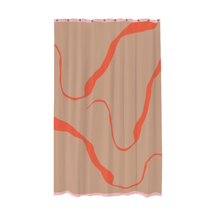 Nova Arte shower curtain 150x200 cm - Latte-orange - Mette Ditmer