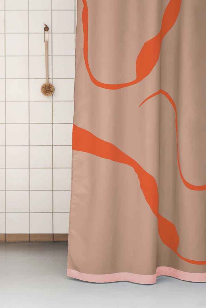 Nova Arte shower curtain 150x200 cm - Latte-orange - Mette Ditmer