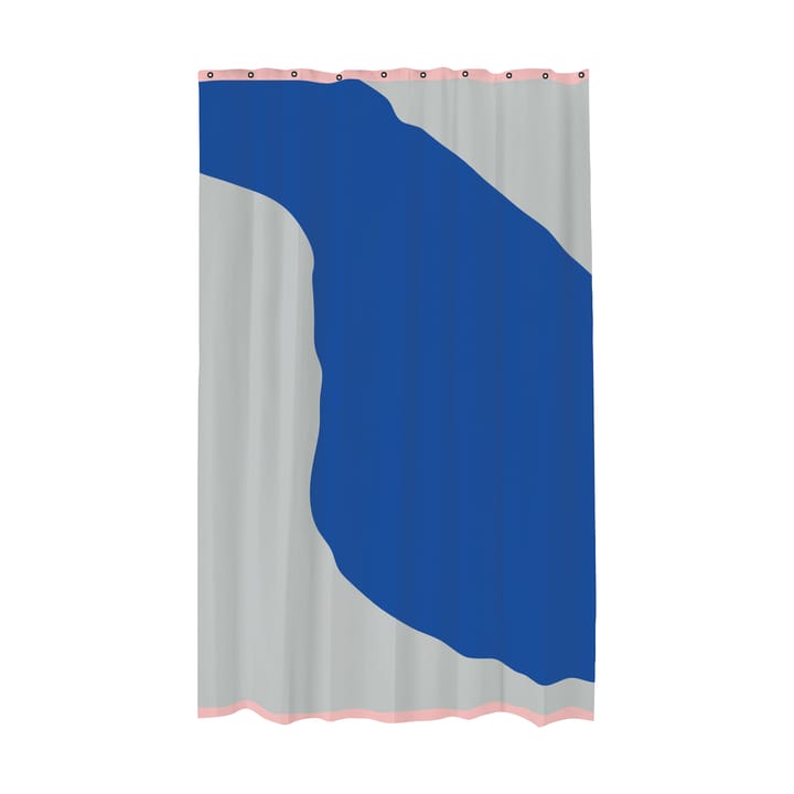 Nova Arte shower curtain 150x200 cm - Light Grey-cobalt - Mette Ditmer
