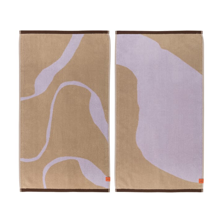 Nova Arte towel 50x90 cm 2-pack - Sand-lilac - Mette Ditmer