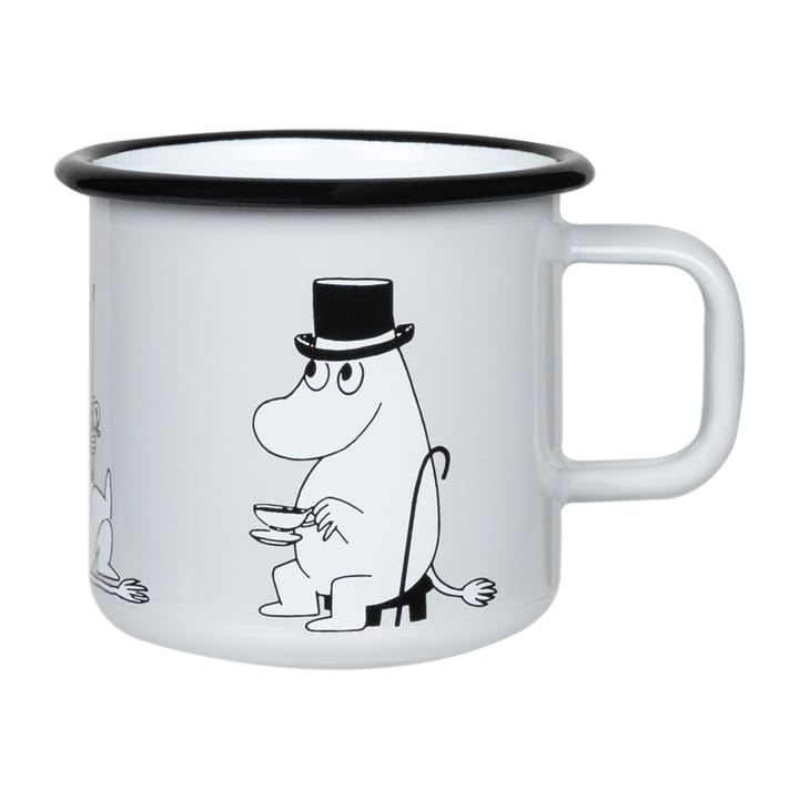 Moomin pappa enamel mug 37 cl - grey - Muurla