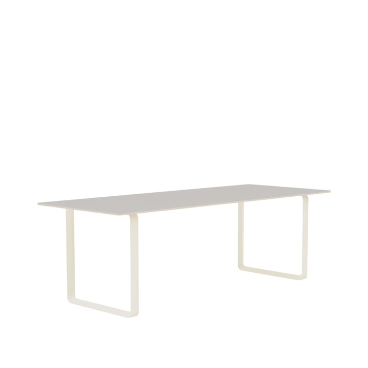 70/70 dining table 225x90 cm - Grey linoleum-Plywood-Sand - Muuto