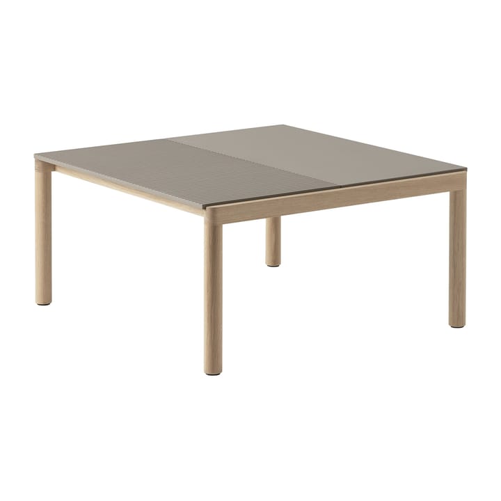 Couple 1 Plain-1 Wavy coffee table 80x84x40 cm - Taupe-oak - Muuto