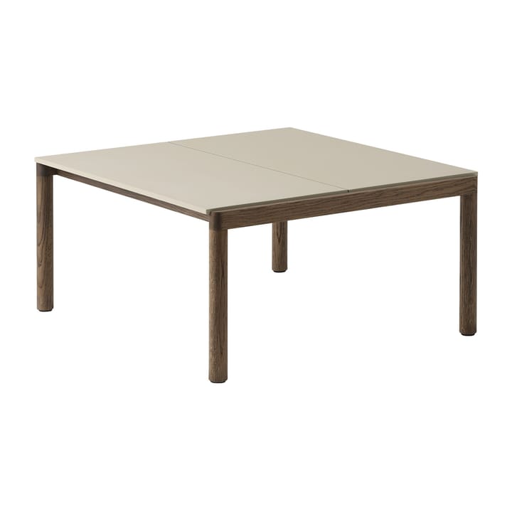 Couple 2 Plain coffee table 80x84x40 cm - Sand-dark oiled oak - Muuto