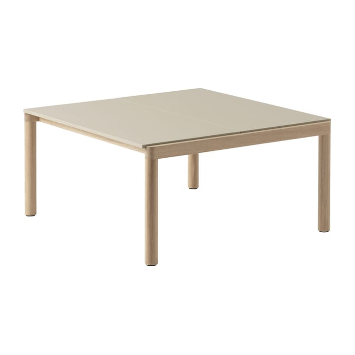 Couple 2 Plain coffee table 80x84x40 cm - Sand-oak - Muuto