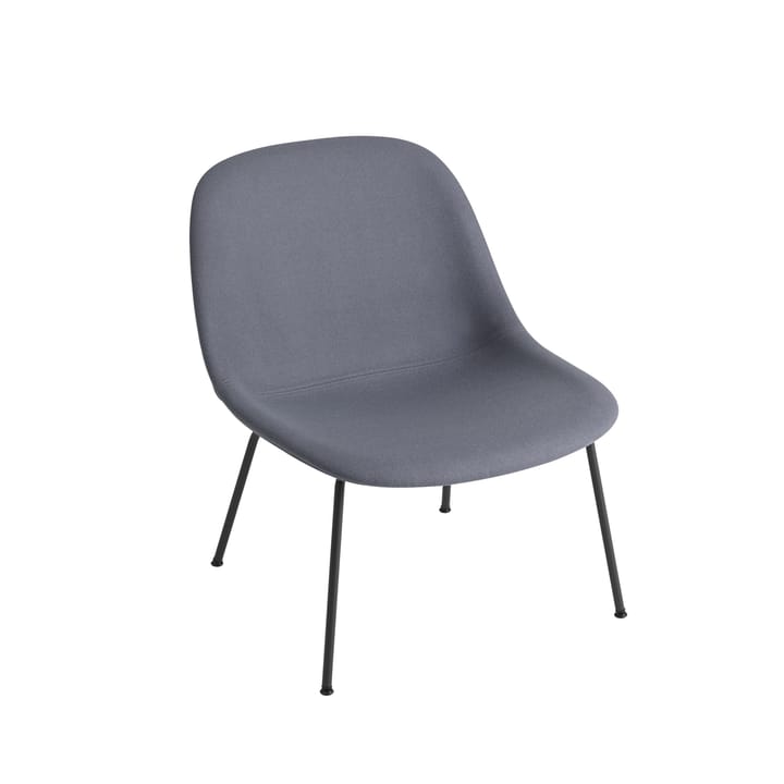 Fiber Lounge armchair with steel legs - Divina 154-Black - Muuto
