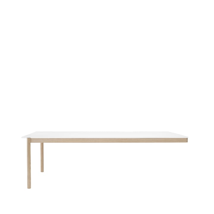 Linear System End Module table - White laminate-oak 240x142 cm - Muuto