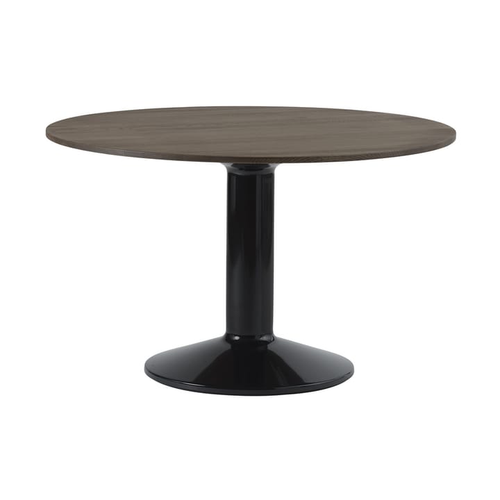 Midst pedestal table Ø120 cm - Dark Oiled Oak-Black - Muuto