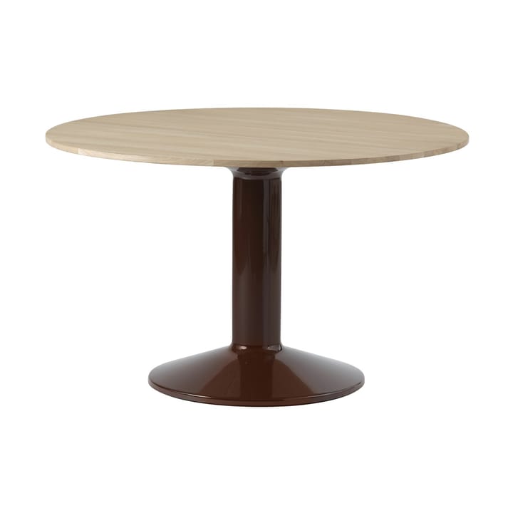 Midst pedestal table Ø120 cm - Oiled Oak-Dark Red - Muuto