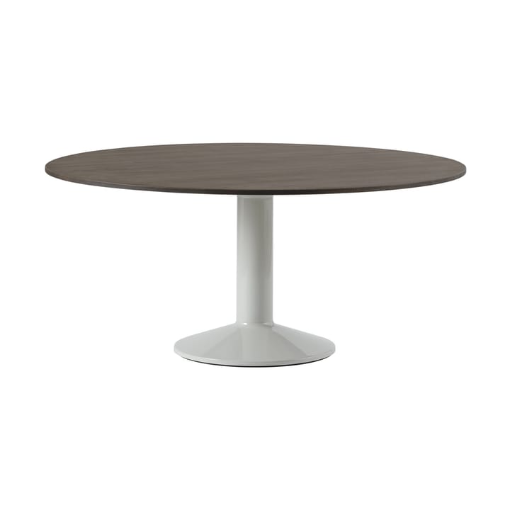 Midst pedestal table Ø160 cm - Dark Oiled Oak-Grey - Muuto