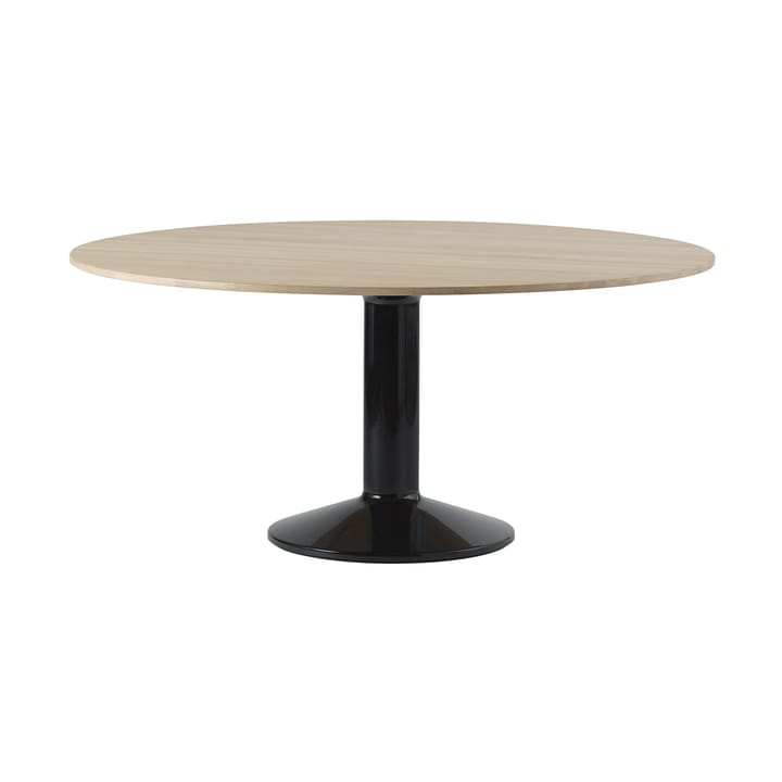 Midst pedestal table Ø160 cm - Oiled Oak-Black - Muuto