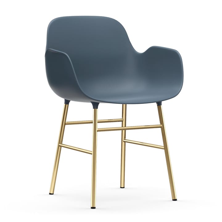 Form armchair bronze legs - Blue - Normann Copenhagen