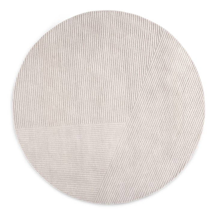 Row rug round  Ø200 cm - Light grey - Northern