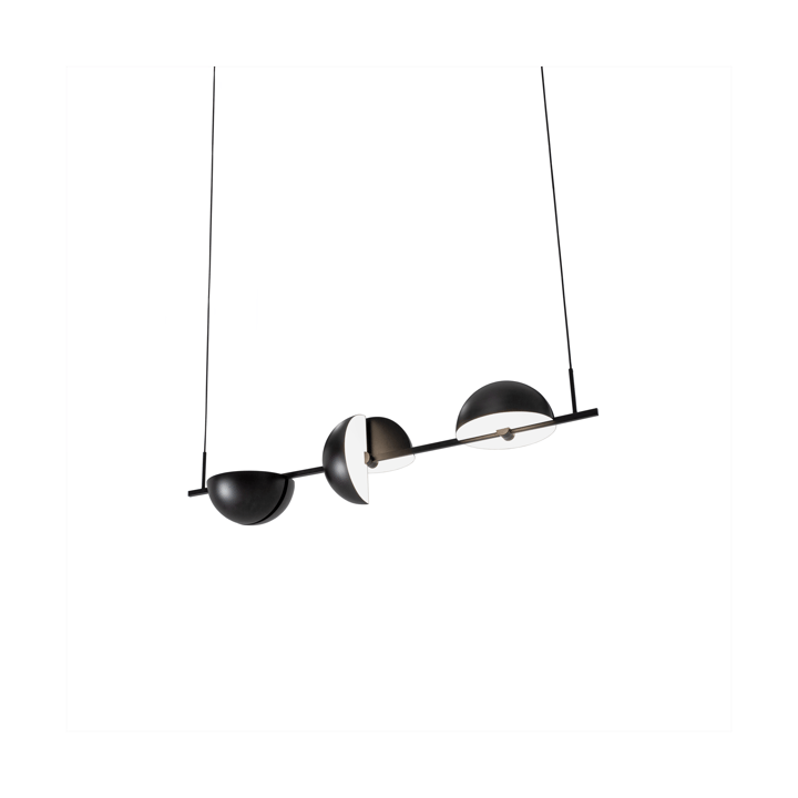 Trapeze triplet pendant 140 cm - Black - Oblure