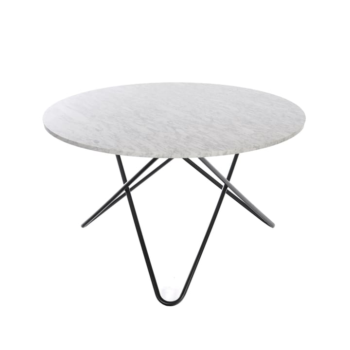 Big O Table dining table - Marble carrara. black stand - OX Denmarq