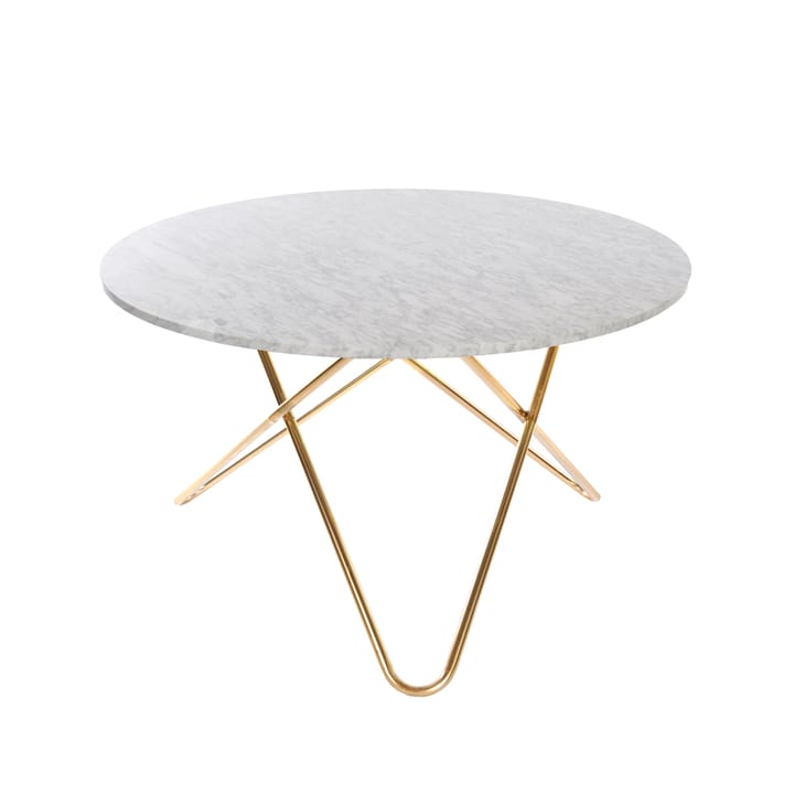 Big O Table dining table - Marble carrara. brass stand - OX Denmarq