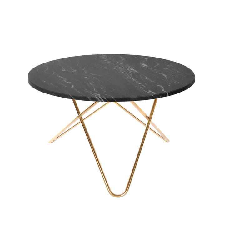 Big O Table dining table - Marble marquina. brass stand - OX Denmarq
