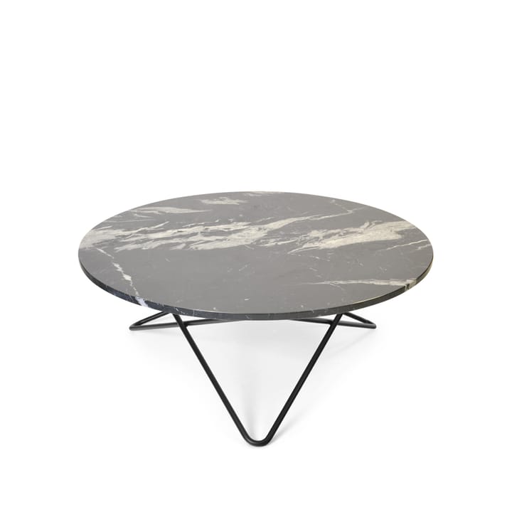 O Table coffee table - Marble black. black laquered stand - OX Denmarq