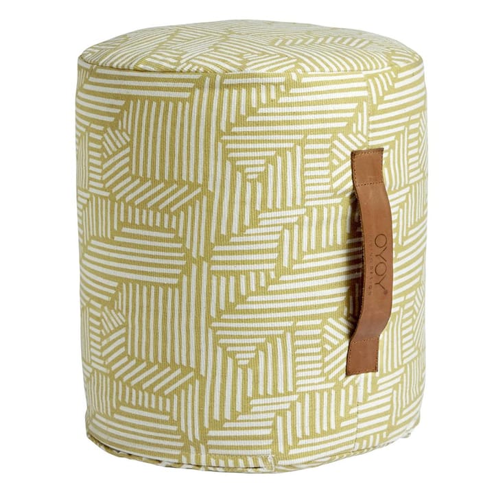 Mini paddy sit pouf - cylinder shape, yellow - OYOY