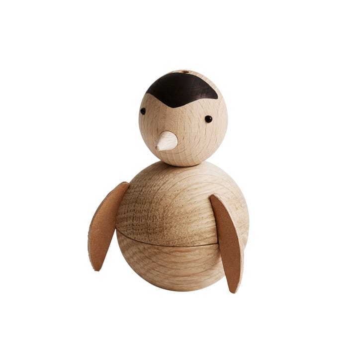 Penguin wooden figurine - beech-oak-leather - OYOY