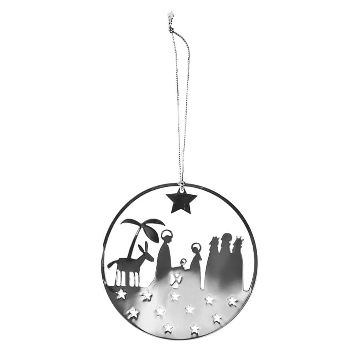 Pluto Christmas decoration in metal - crib, silver-coloured - Pluto Design
