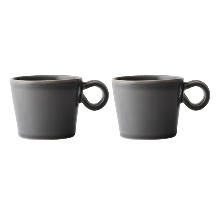 Daria cup with handle 2-pack - clean grey - PotteryJo