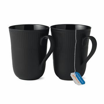 Black Fluted mug 2-pack - 33 cl - Royal Copenhagen