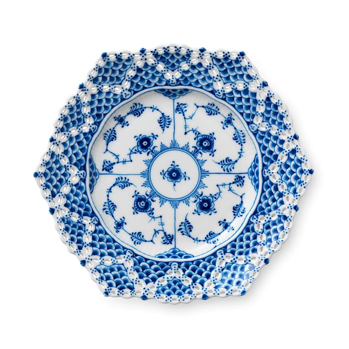 Blue Fluted Full Lace Dish - Ø 21 cm - Royal Copenhagen