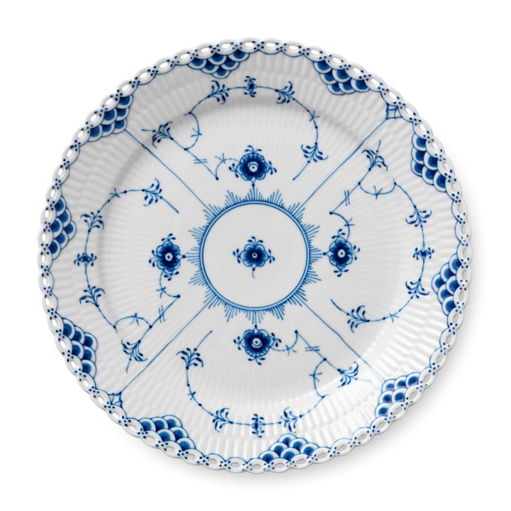 Blue Fluted Full Lace plate - Ø 25 cm - Royal Copenhagen