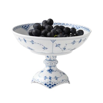 Blue Fluted Half Lace bowl with base - 15 cm - Royal Copenhagen