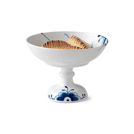 Blue Fluted Mega bowl on stand - 15 cm - Royal Copenhagen
