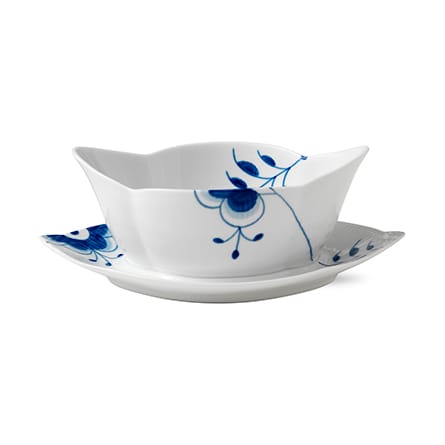 Blue Fluted Mega sauce bowl with saucer - 55 cl - Royal Copenhagen