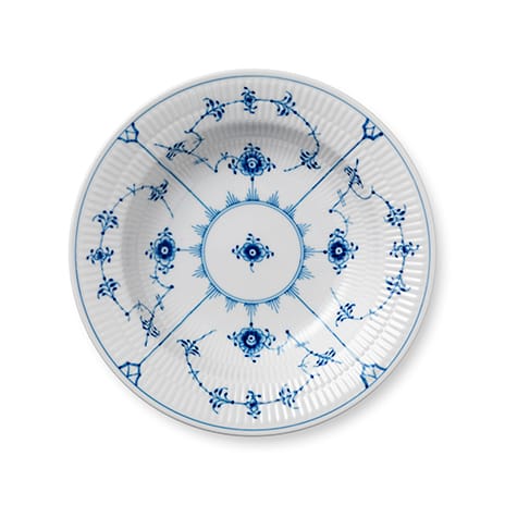 Blue Fluted Plain deep plate - Ø 21 cm - Royal Copenhagen