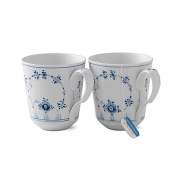 Blue Fluted Plain mug 2-pack - 37 cl - Royal Copenhagen
