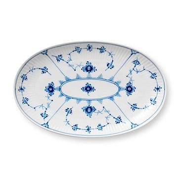 Blue Fluted Plain oval dish - Ø 23 cm - Royal Copenhagen