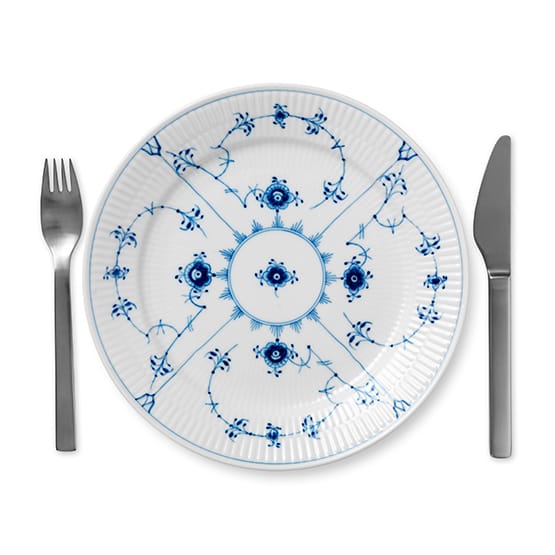 Blue Fluted Plain plate - Ø 25 cm - Royal Copenhagen
